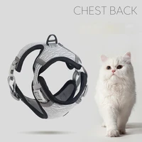 reflective cat harness vest cat dog adjustable harness breathable adjustable anti escape pet harness leash