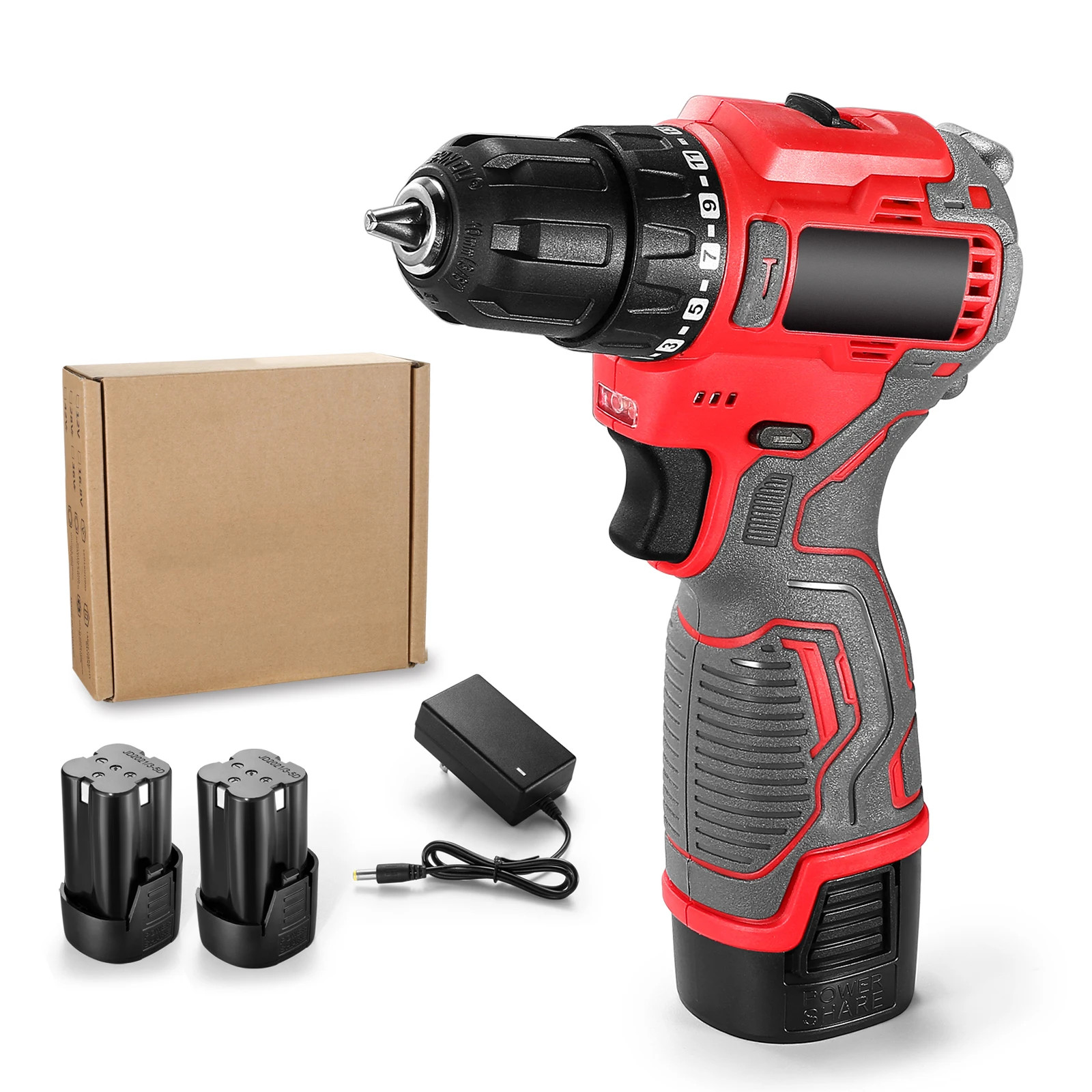 

High-power Electric Drill Electric Screwdriver Lithium Hammer Type Household Rechargeable Multi-function Mini Pistol Drill