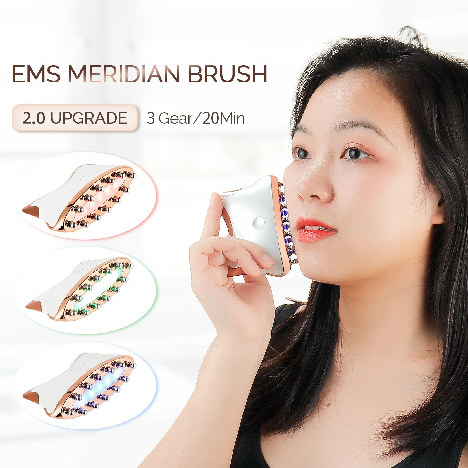 

Electric Infrared Guasha Massager EMS Body Shaping Gua Sha Meridian Scraping Brush Face Neck Lifting Eliminate Edema Therapy