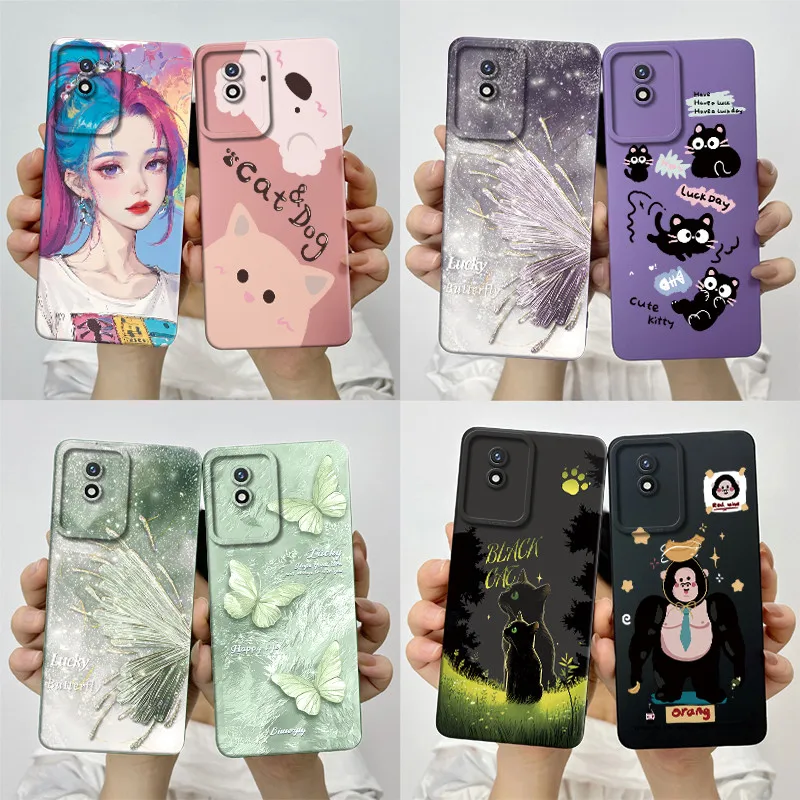 For Vivo Y02 Y02A Y02T Y11 2023 Phone Case V2236A V2254 V2252 V2234_PK Soft Silicone Painted Back Cover Cute Printed Casing