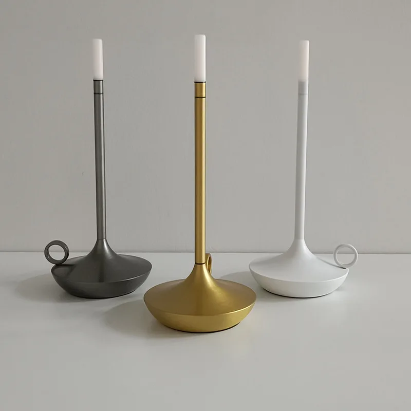 

Rechargeable Wireless Touch Lamp Desk Lamp for Decoration Candle Warm Bedside Lights Portable Camping Night LampUSB-C table lamp