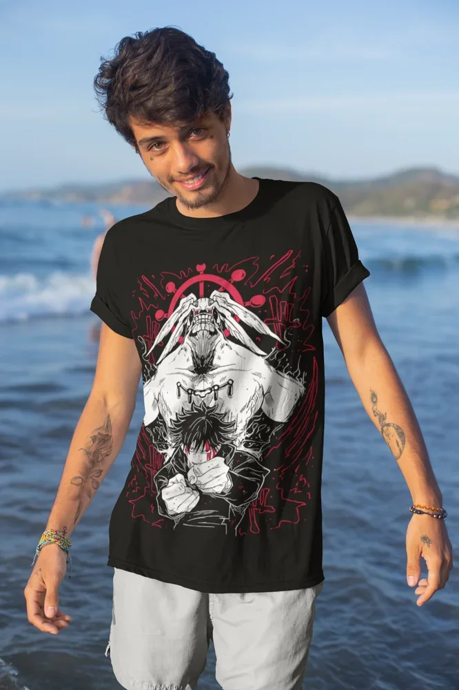 Megumi Fushiguro Mahoraga футболка juютсу Kaisen Gojo Satoru Подарочная рубашка Мягкая