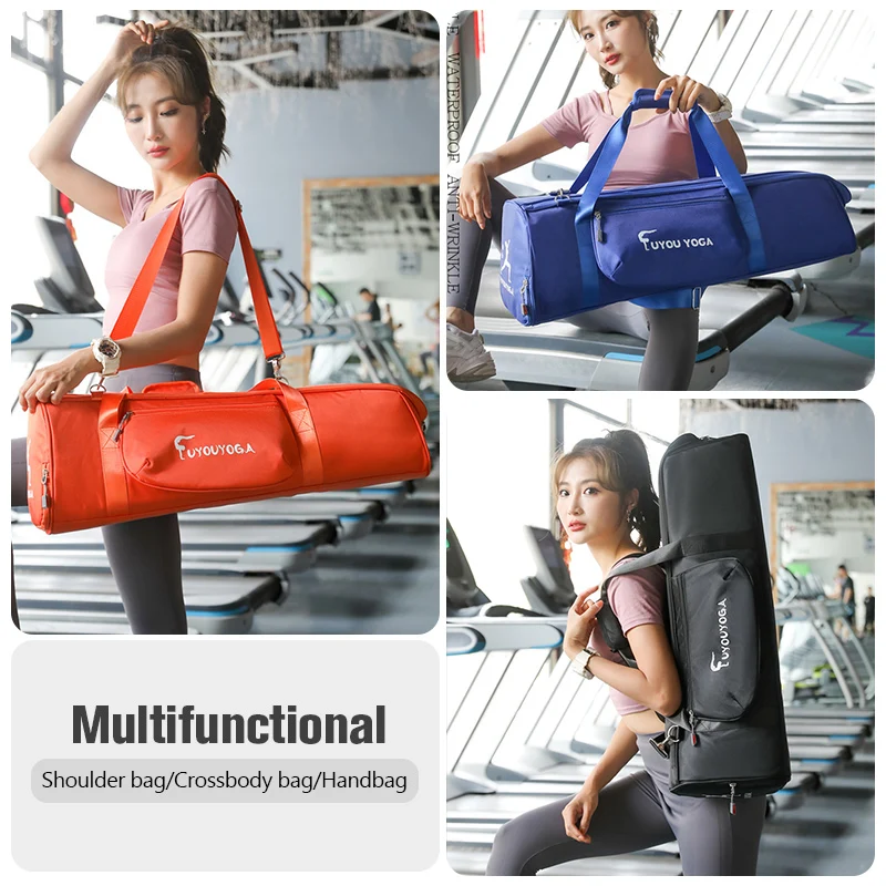 Large Capacity Fitness Backpack Women Yoga Mat Handbag Men Pilates Shoulder Bag Female Gym Training Sport Messenger Bags X526A