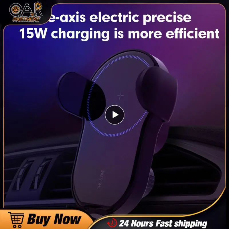 

High Quality 15W Automatic Wireless Clamping Fast Car Charger Mount Holder For Mobile Phones Wireless Fast charge Car Charge
