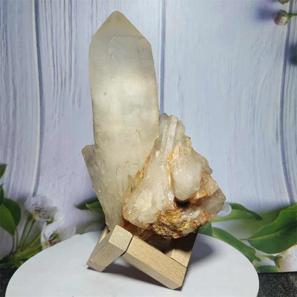 

1224g White Crystal Cluster Clear Quartz Natural Raw Specimen Healing Gemstone Reiki Meditation Energy Stone Home Decoration