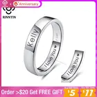 Rinntin Стерлинговое Серебро женщин обручальное кольцо полированная может гравировать имя Дата бар Мужчины Кольца вечерние ринка 925 ювелирные изделия TSR73