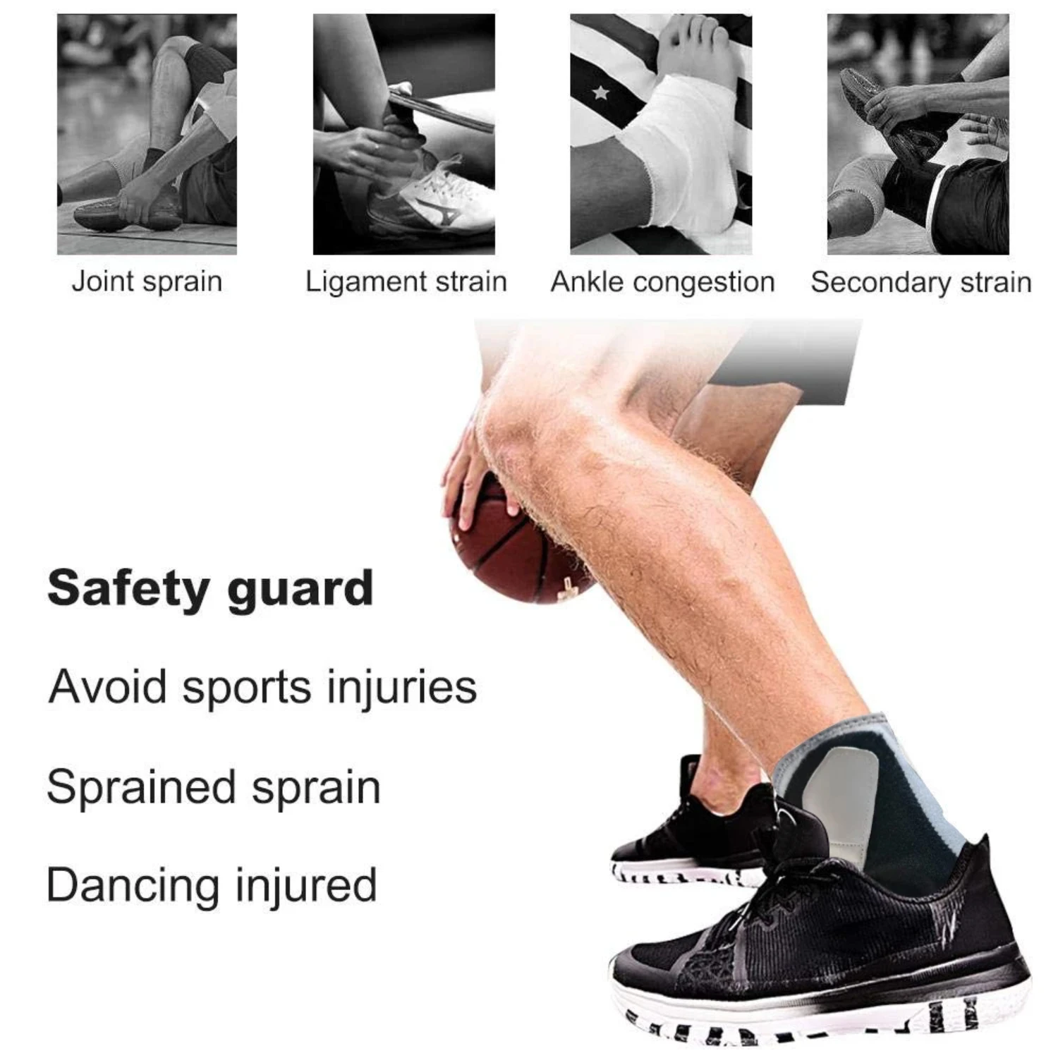 Ankle Braces Bandage Straps Sports Safety Adjustable Support Protector Fracture Sprain Ligament Strain