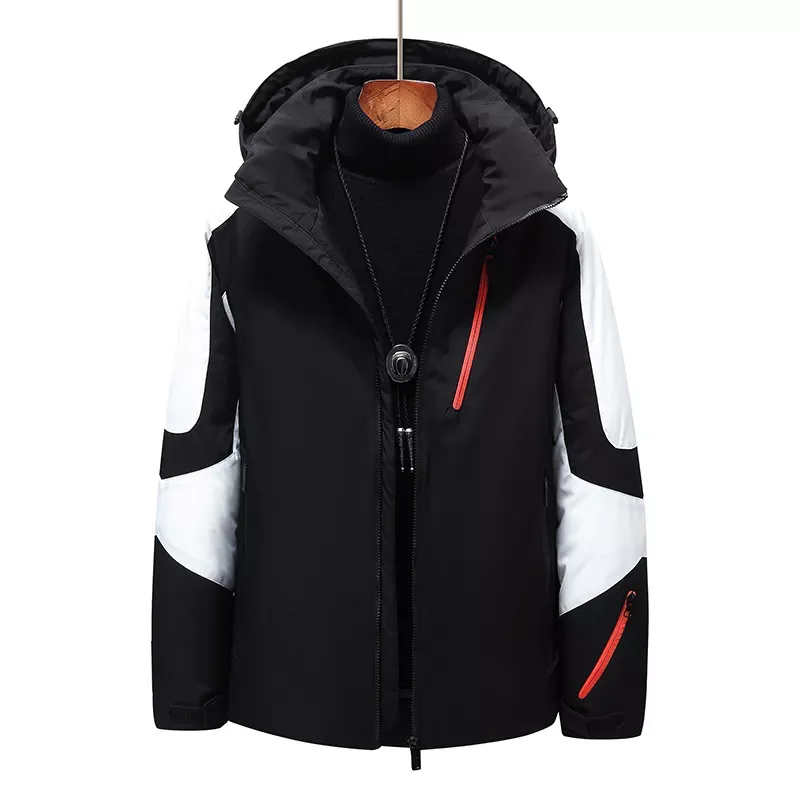 

2022NEW Quality Outdoor Men's Down Jacket Thick Puffer Jackets Men Coat Overcoat Winter Parka Men Warm Zipper Hooded Outwear