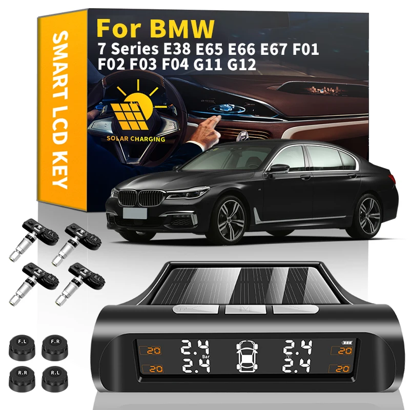 

Автомобильный датчик давления в шинах на солнечной батарее TPMS для BMW 7 серии E38 E65 E66 E67 F01 F02 F03 F04 G11 G12 720i 730i 740i 745i 750i 760i