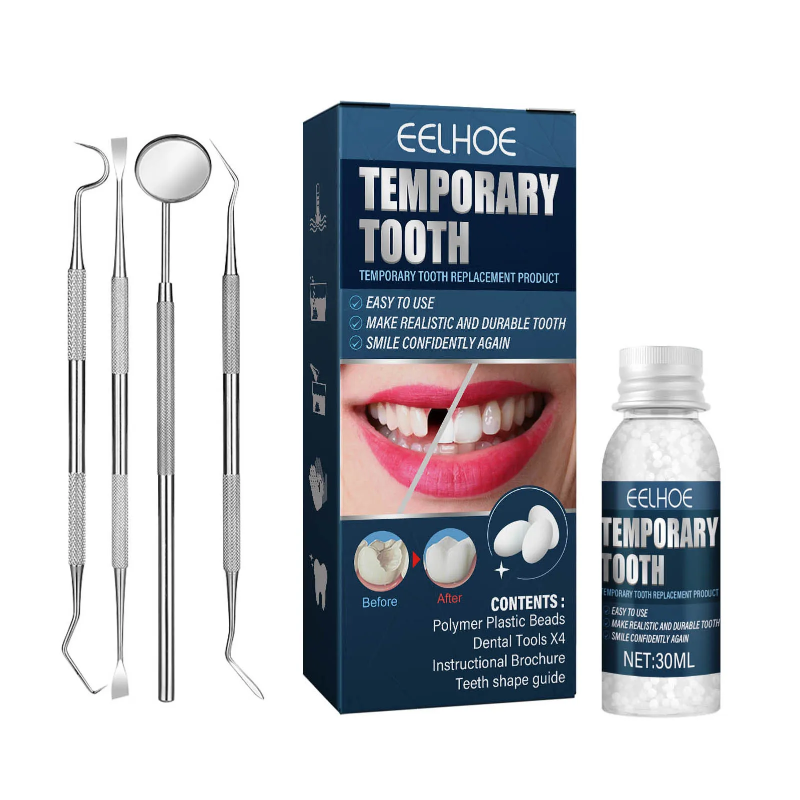 

All Day Comfort Seal Denture Adhesive Tooth Repair Kit Denture Adhesive Tablets Zinc Free All Day Hold Easy Application