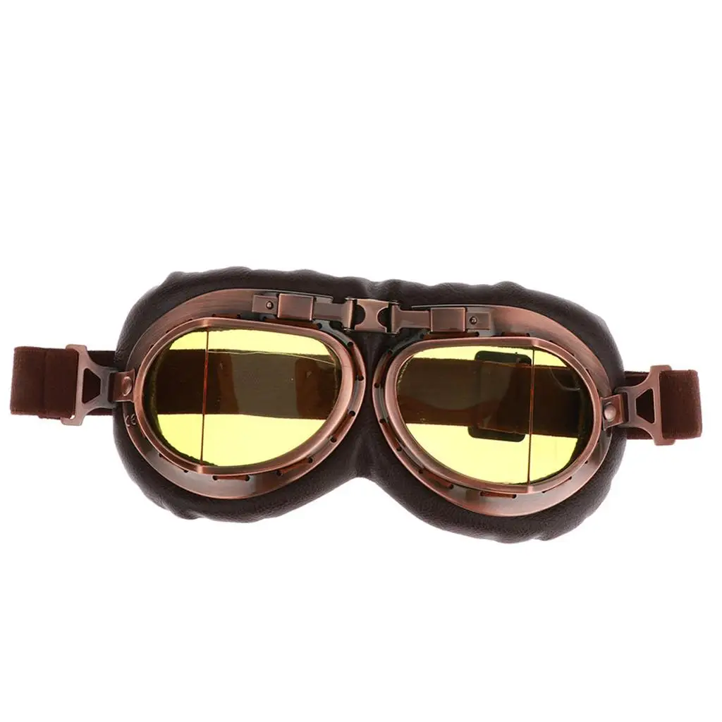 

Motorcycle Vintage Goggles - Pilot Style Anti-Scratch Motorbike Sunglasses