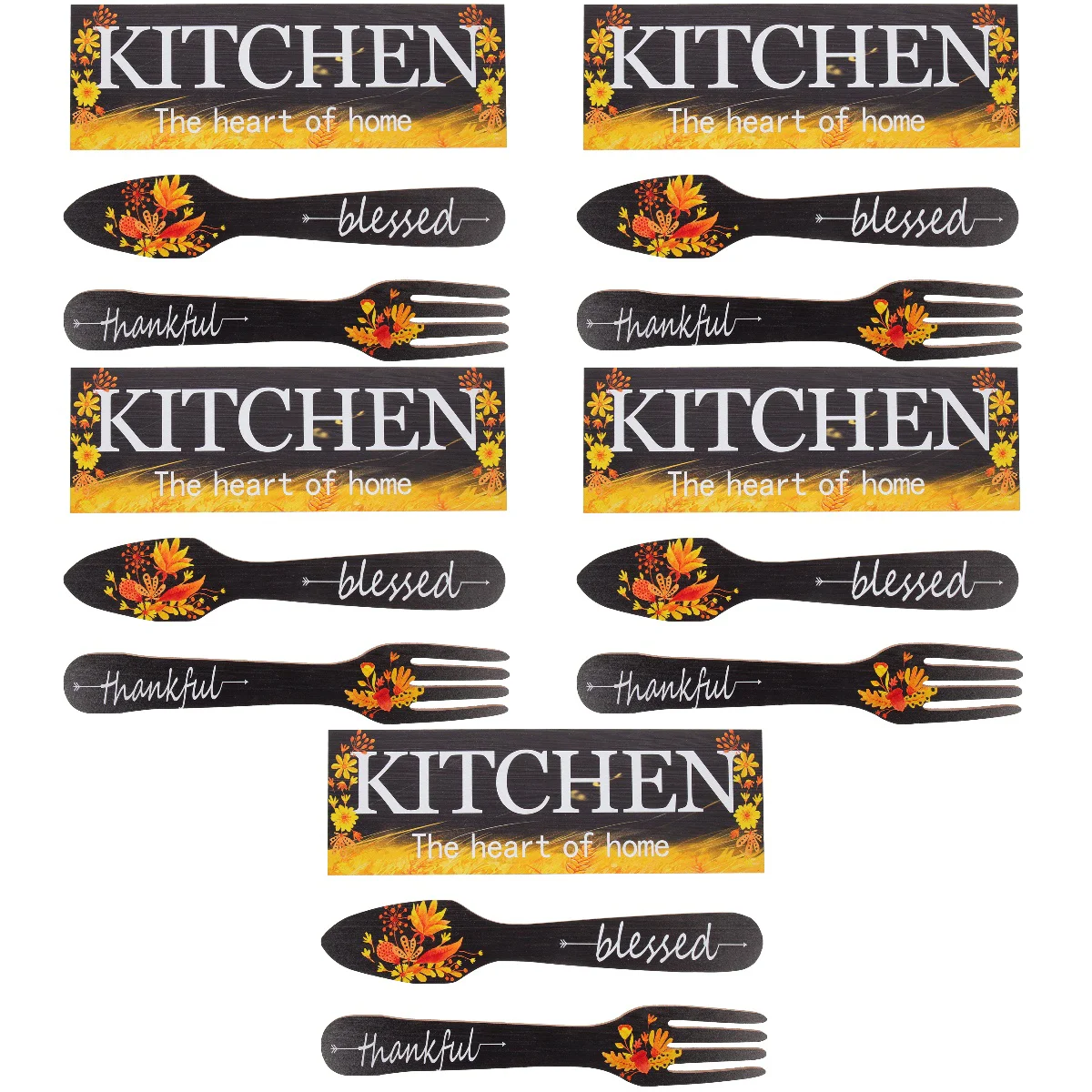 

5 Sets Decorative Kitchen Decoration Wall Ornament Kitchen Wall Decor Kitchen Wall Sign Kitchen Wall Decoration Plaque