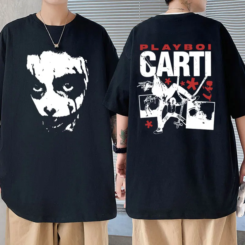

Rapper Playboi Carti Whole Lotta Red Die Lit Graphic Tshirt Male Casual Oversized T-shirt Men Women Hip Hop Pure Cotton T Shirts