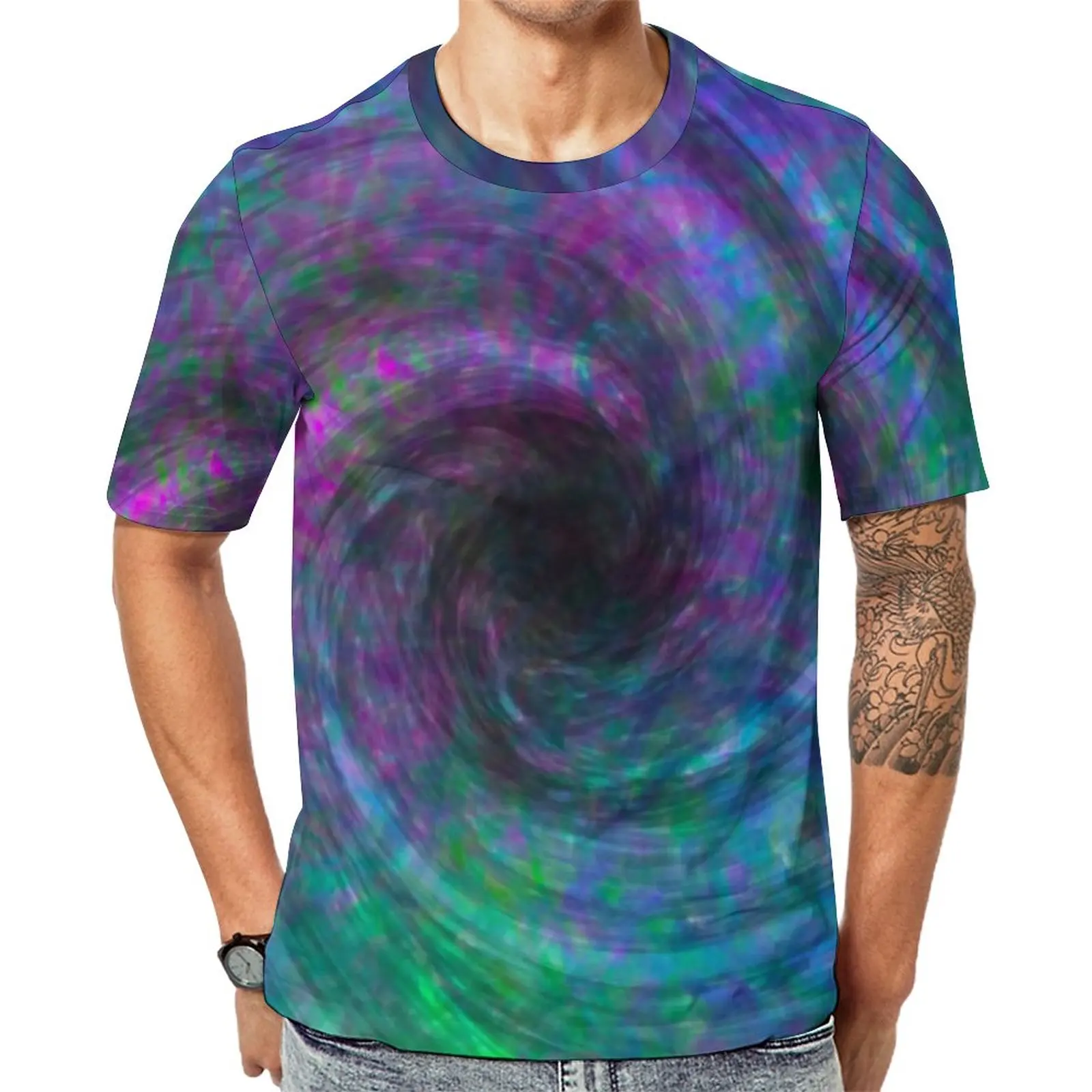 

Мужская винтажная Футболка с принтом, коротким рукавом и принтом