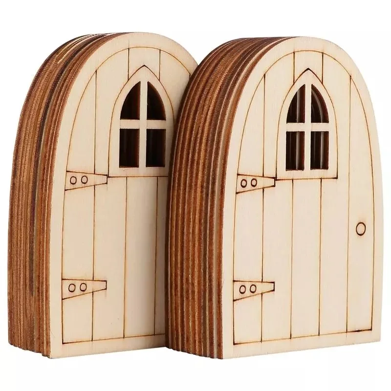 

10pcs Wooden Fariy Door Wooden Elf Door Creative Decorations