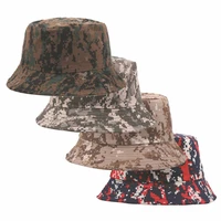 fisherman hat travel wide brim hat breathable hiking boonie sun cap mens and womens outdoor camouflage pot cap 4 colors