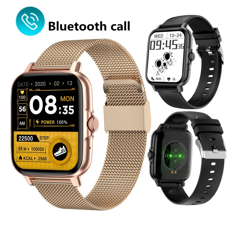 

Men Bluetooth Talking Smart Watch 1.69 Full Screen Touch Women Sports Bracelet Pedometer Heart Rate Blood Pressure Health GT50