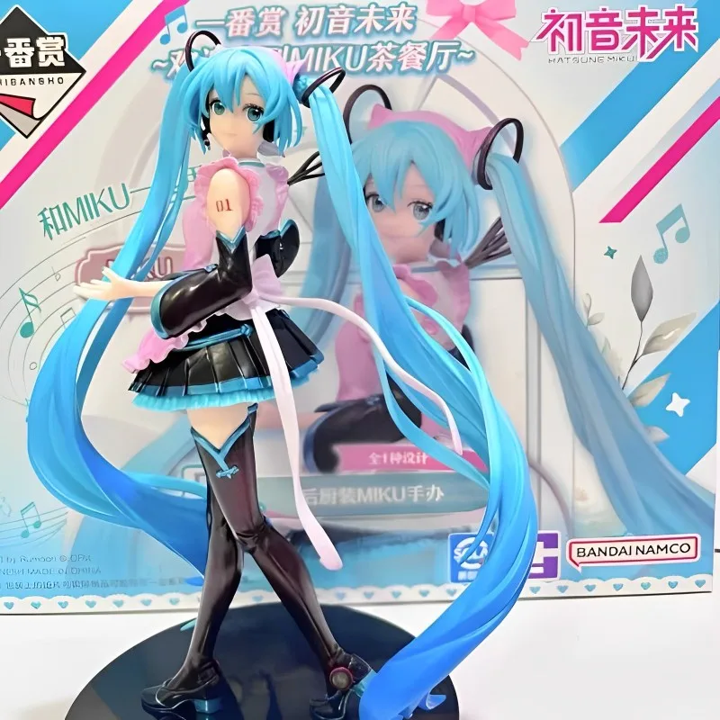 

In Stock Original Bandai Ichiban Kuji Hatsune Miku Figure Ab Tea Restaurant Anime Action Figurinefor Girls Boys Gift Model Gift