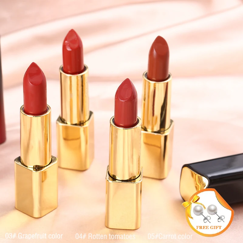 

6 Colors Women Lipstick Matte Velvet Long Lasting Non-stick Cup Easy Color Lip Stick Daily Makeup Beauty Cosmetics