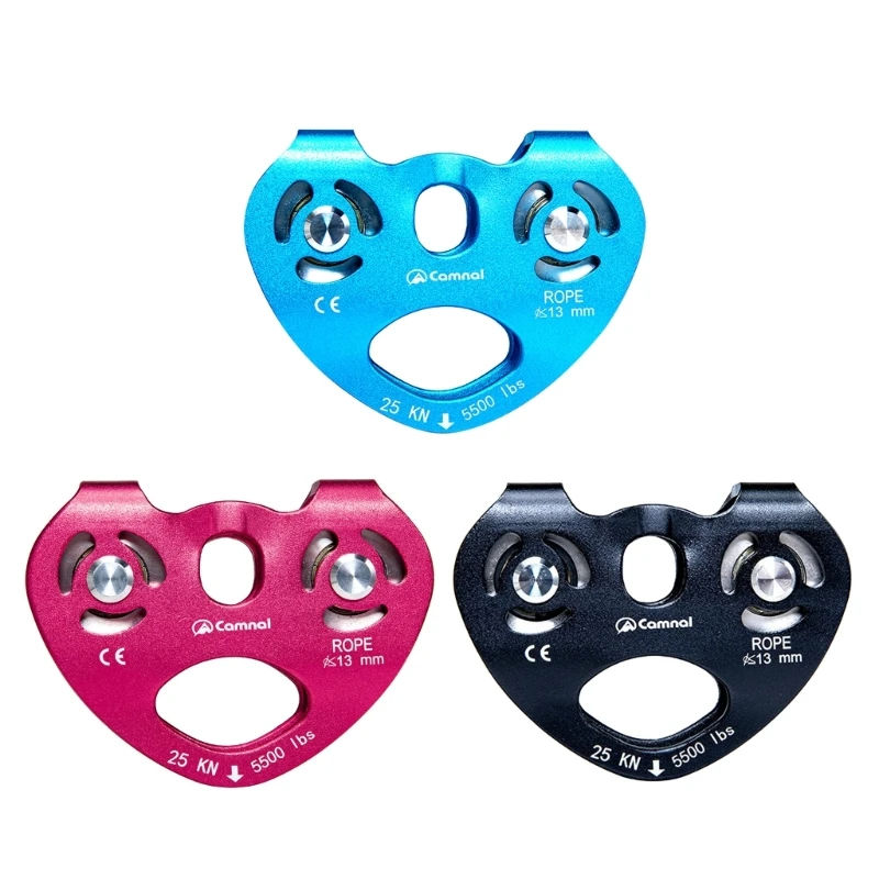 

Y1UD Climbing Pulley Climbing Double Pulley Climbing Bearing Pulley Hauling Pulley Double Pulley for Outdoor Rock Climbing