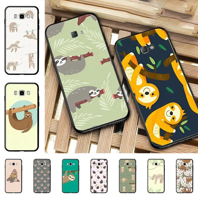

Cute Sloth Animals Phone Case for Samsung J 2 3 4 5 6 7 8 prime plus 2018 2017 2016 core