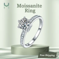 classic micro mosaic 925 silver high clarity d color vvs1 laboratory created original moissanite diamond ring for women