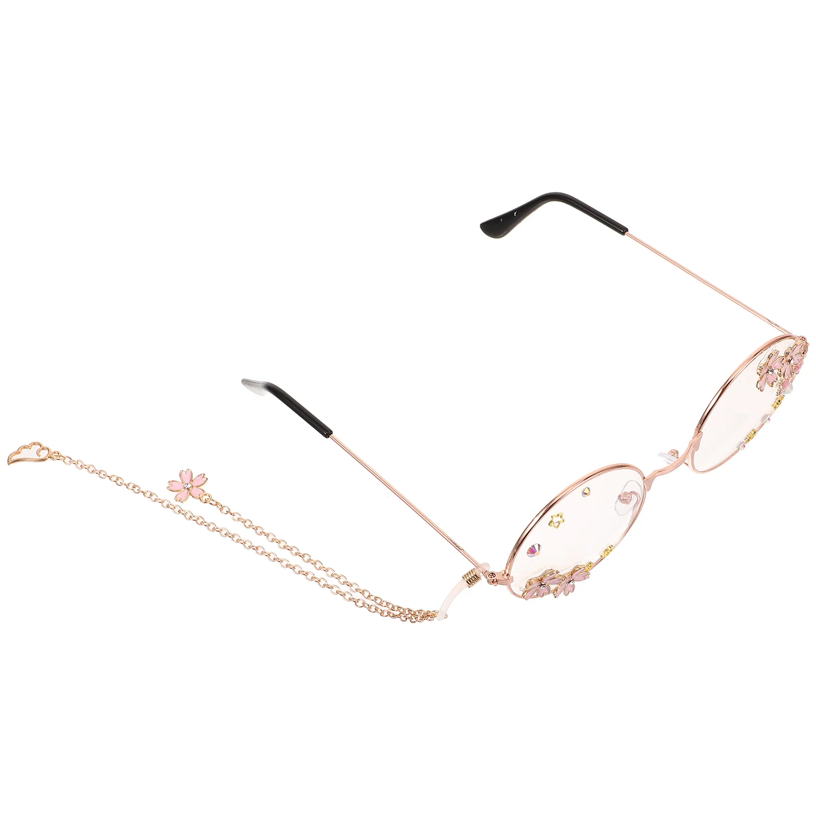 

Valentines Glasses Aesthetic Cherry Blossoms Cosplay Cool Teens Accessories Metal Womens Eyeglasses Prop Costume Accessory