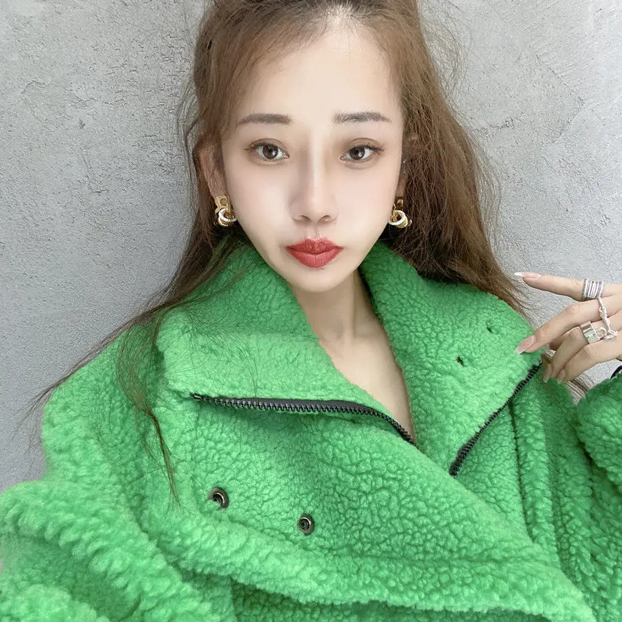 Faux Fur Coat Female Clothing New Street Lamb Wool Long High Quality Winter Jacket Women 2023 Thick Warm Polar Fleece Parkas Top