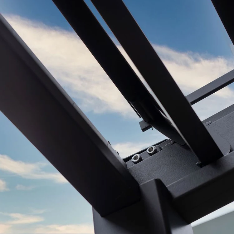 Уличная садовая беседка YASN 4x3 м прямоугольная алюминиевые стойки Стальные Жалюзи