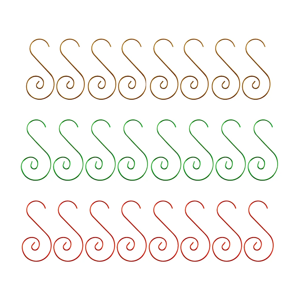 

60pcs Hanging Hook Stocking Garland Holder Hook S Hook Christmas Hook Christmas Tree Hanger Hooks Christmas Stocking Hooks