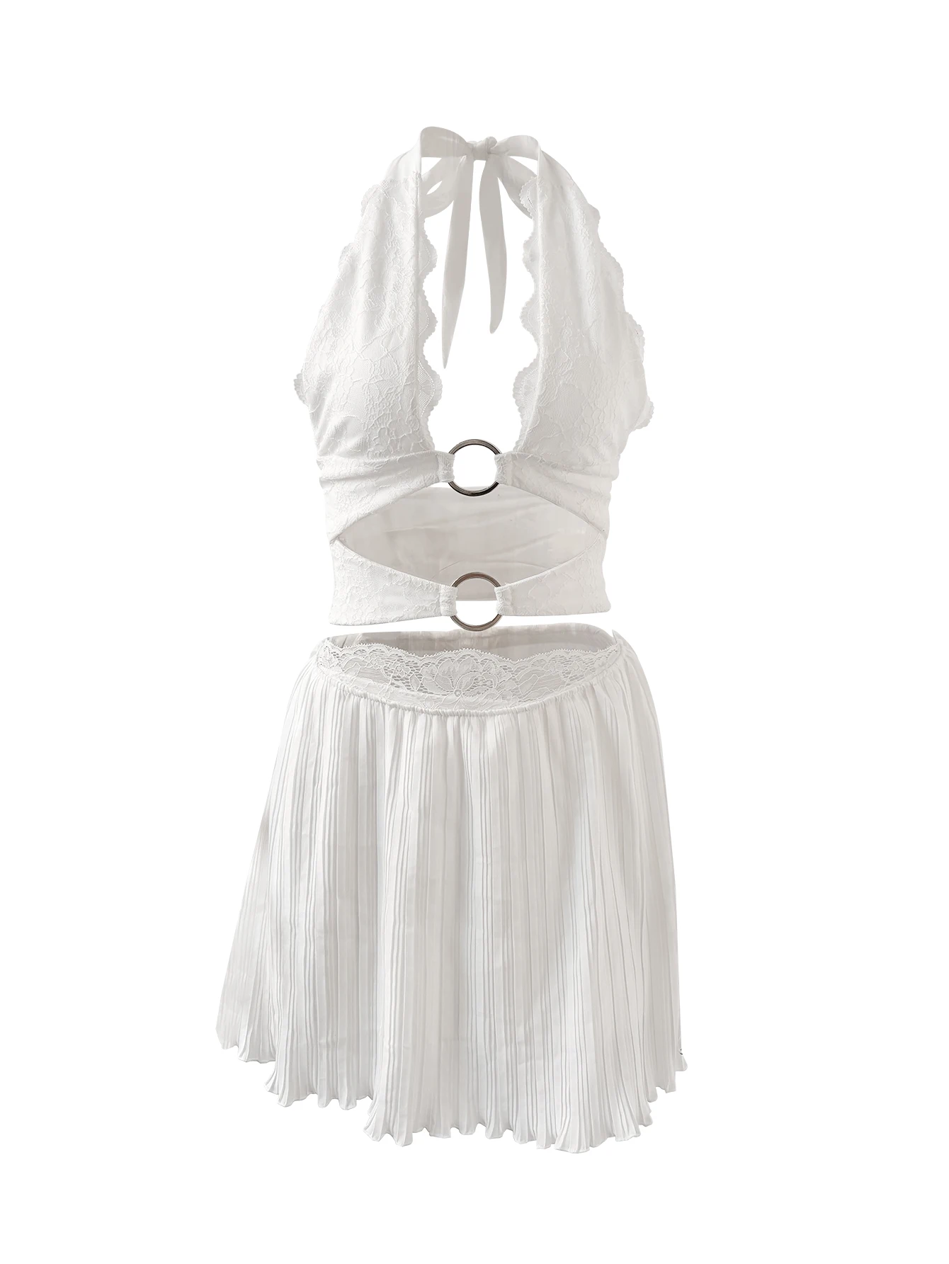 Женский Сексуальный Пикантный Комплект Из 2 Предметов С Плиссированной