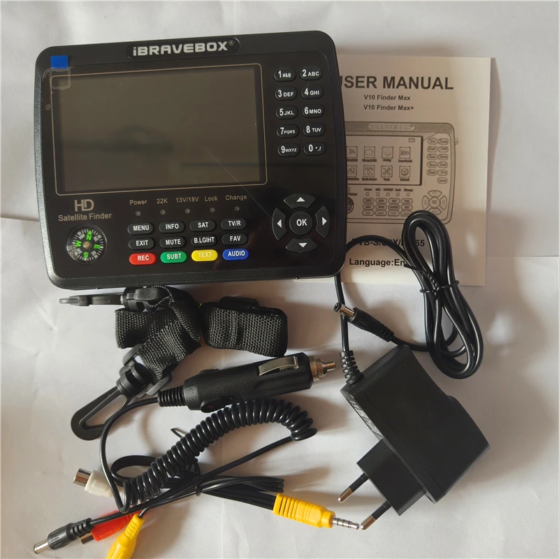 Фото V10 Finder Max+ DVB-S2/S2X измеритель сигнала спутниковой связи с поддержкой AHD CCTV H.264/H.265(10 бит) 1080P, 4.3-дюймовый LCD-дисплей, аналог V8 Finder. №2