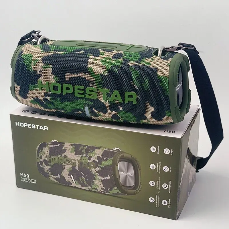 

Беспроводная Bluetooth-Колонка HOPESTAR H50, портативная Водонепроницаемая сабвуферная система объемного звучания 360, TWS-серия, FM-радио, caixa de som