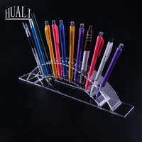 rainbow pen display stand 12 slots premium clear acrylic holder for pen makeup brush e cigarette vapor pencil display stand