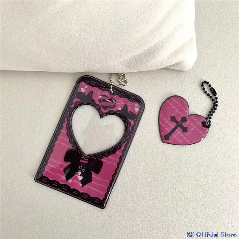 

Милая крутая розово-красная Черная кружевная бант 3 дюйма Фотокарточка в комплекте маленькая карточка рисовая карточка для кампуса Фотокар...