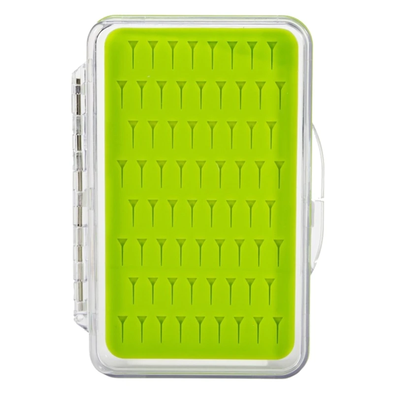 

Waterproof Double Sides Plastic Fly Box Silicone Insert Fly Fishing Tackle Boxes Single Side Clear Lid Fly Box Container