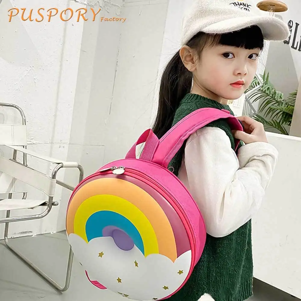 

Baby Backpack Kindergarten Kids School bag Nylon Cute Anime Cartoon Donut Light High Capacity Hard Shell Multifunction New Style