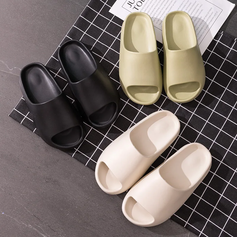 

New Style Summer Slippers Mens Fashion Slippers Solid Color Casual Home Slipper Shoes Eva Non-slip Shoes Womens Beach Slides