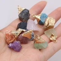 natural stone irregular crystal bud pendant for jewelry making diy necklace earring accessories healing gems charms gift 15 20mm