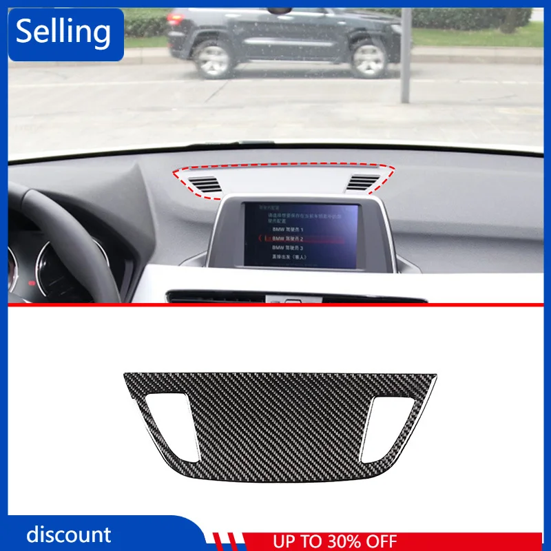 

Для BMW X1 F48 2016-2020 интерьер автомобиля из углеродного волокна приборная панель Рамка для вентиляционного отверстия декоративная крышка отдел...