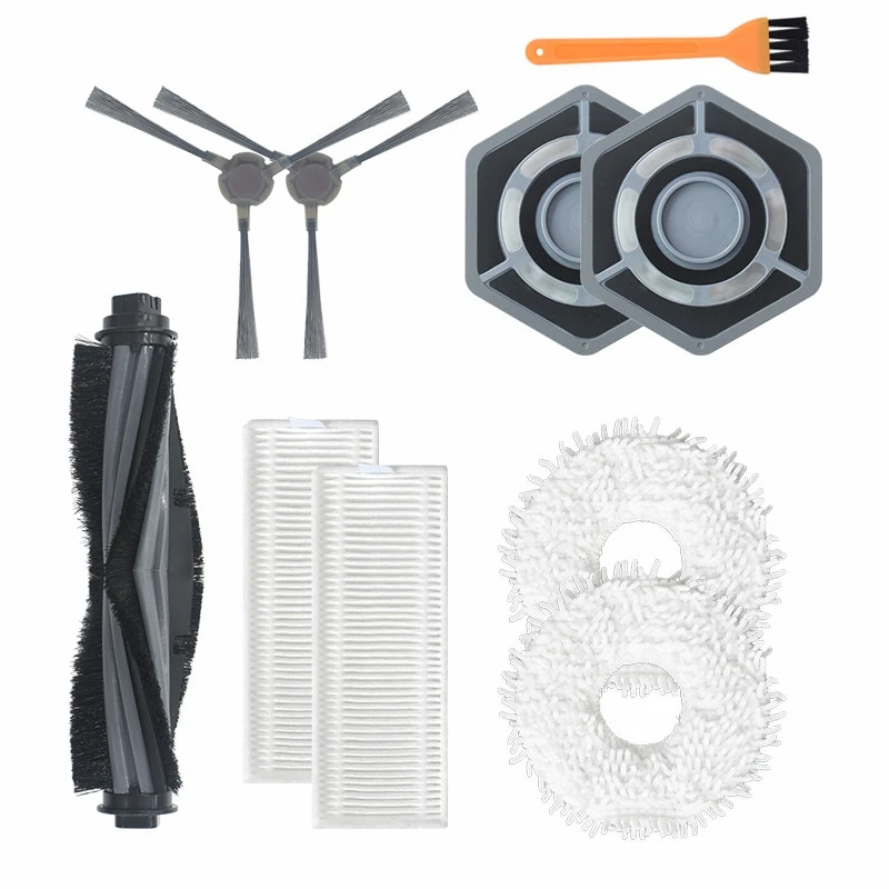 

10Pcs For ECOVACS Deebot N9+ Accessories Robot Vacuum Cleaner With Side Brush Main Brush Dust Box Filter Cleaning