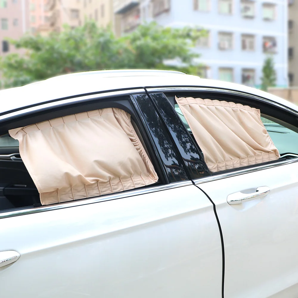 

Universal Aluminum Alloy Sun Visor Blinds Cover Car Side Window Sunshade Curtains Car Curtain Auto Windows Curtain 2pcs/Set