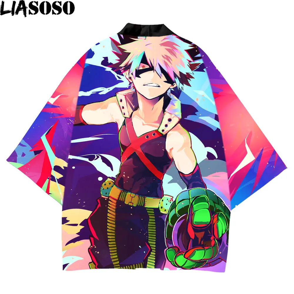 Традиционное кимоно liasao для мужчин и женщин халат косплея в стиле аниме