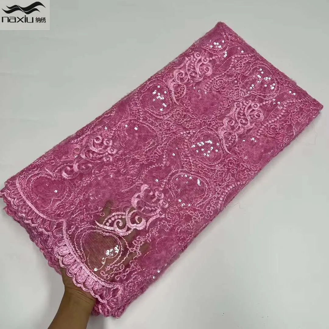 

Кружевная ткань Madison с Африканской последовательностью, вышивка, Высококачественная французская сетчатая кружевная ткань с искусственным ...