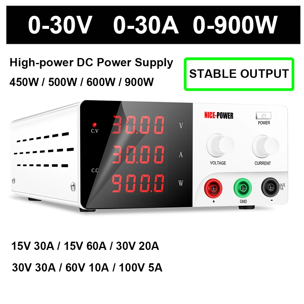 Лабораторный источник питания постоянного тока NICE-POWER 30 в 30 А, стабилизированный источник питания, регулируемый Цифровой Регулируемый настольный источник питания 30 в 20 А 60 в 10 А Лабораторный источник питания постоянного тока NICE-POWER 30 в 30 А, стабилизированный источник питания, регулируемый Цифровой Регулируемый настольный источник питания 30 в 20 А 60 в 10 А