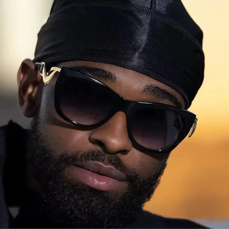 Солнцезащитные очки кошачий глаз в стиле панк для мужчин и женщин брендовые