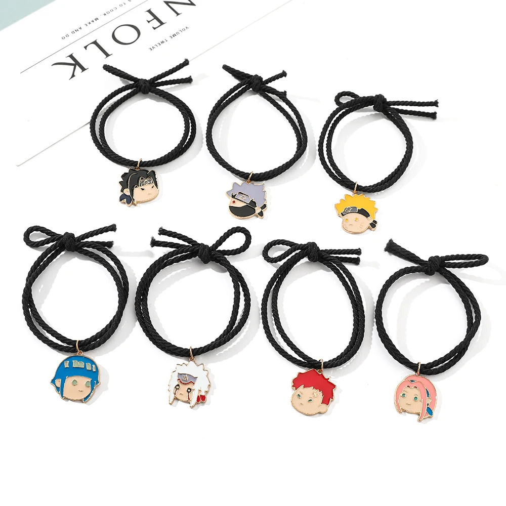 

Bandai Naruto Anime Cosplay Hair Bands Scrunchies Ponytail Holder Headbands Girls Hair Accessories