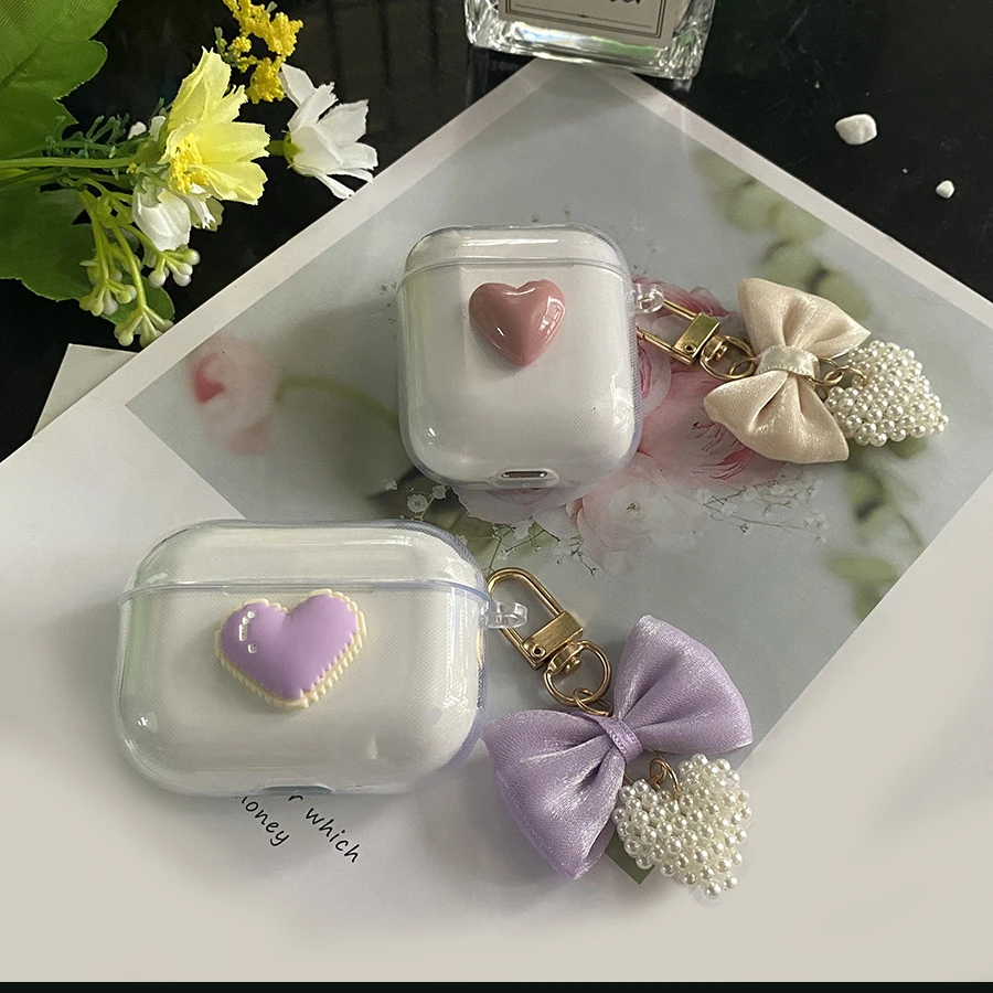 

lovely love case For For Lenovo LP40 / LP40 PRO case Silicone clear Earphone cover Fundas For Lenovo LP40Pro case