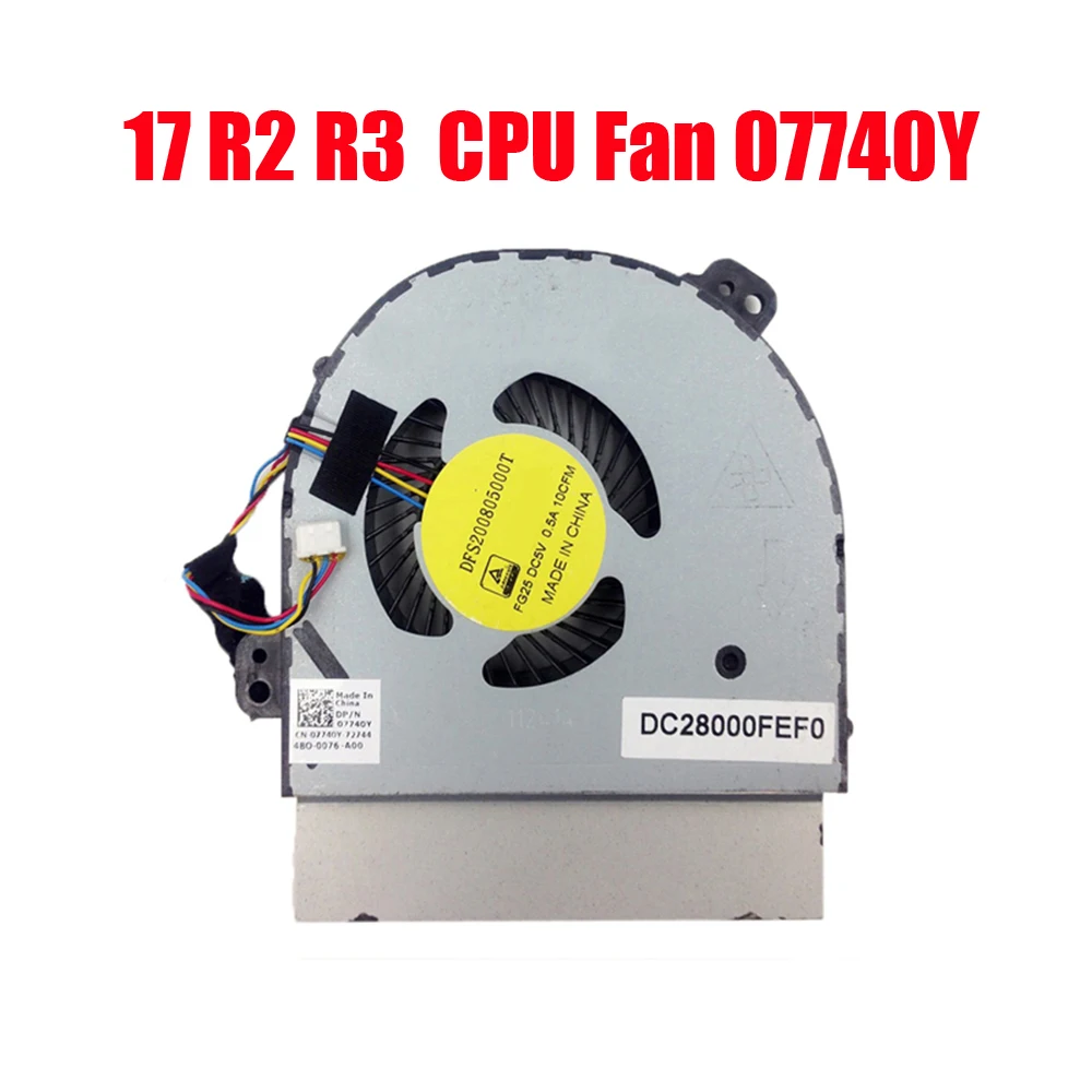 Вентилятор ЦП для Alienware 17 R2 R3 DFS200805000T FG25 07740Y 7740Y DFS200805000T FG26 0MYX41 MYX41 DFS200805000T FG79 0F7F42, новинка