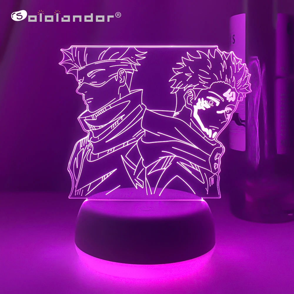 

Anime Lamp Satoru Gojo Jujutsu Kaisen Led Night Light Yuji Itadori for Room Deco Birthday Gift Jujutsu Kaisen Lamps Yuji Itadori